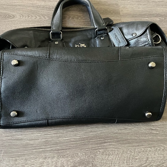 EUC!!! Coach Rhyder 1941 Collection Black Pebbled Leather Satchel Handbag - Picture 6 of 14